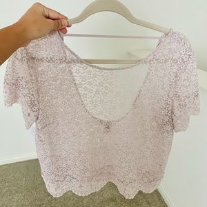 VS Lilac Lavender Lace Sleep Top Blouse 🌸💜